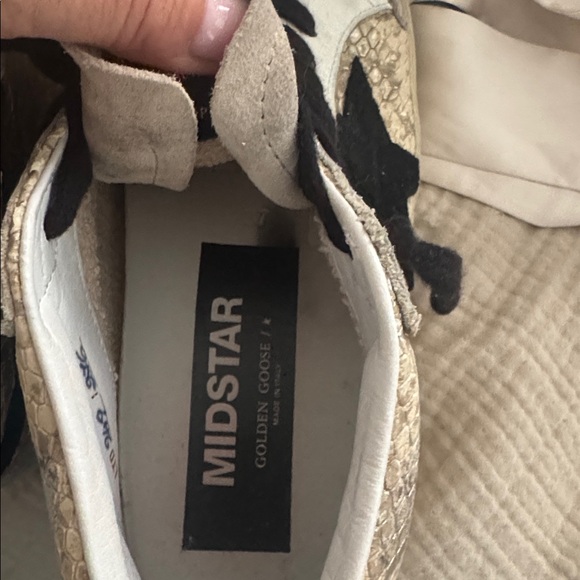 Golden Goose Beige and Black Sneakers - Picture 8 of 9
